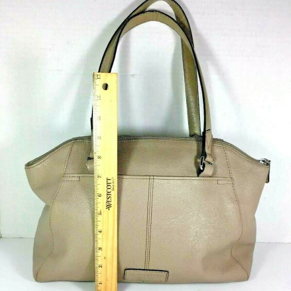 Tignanello Large Beige Leather Satchel Shoulder Bag - Picture 4 of 8